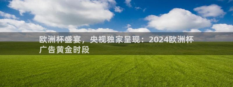 欧洲杯线上买球|欧洲杯盛宴，央视独家呈现：2024欧洲杯
广告黄金时段