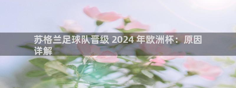 welcome欧洲杯|苏格兰足球队晋级 2024 年欧洲杯：原因
详解